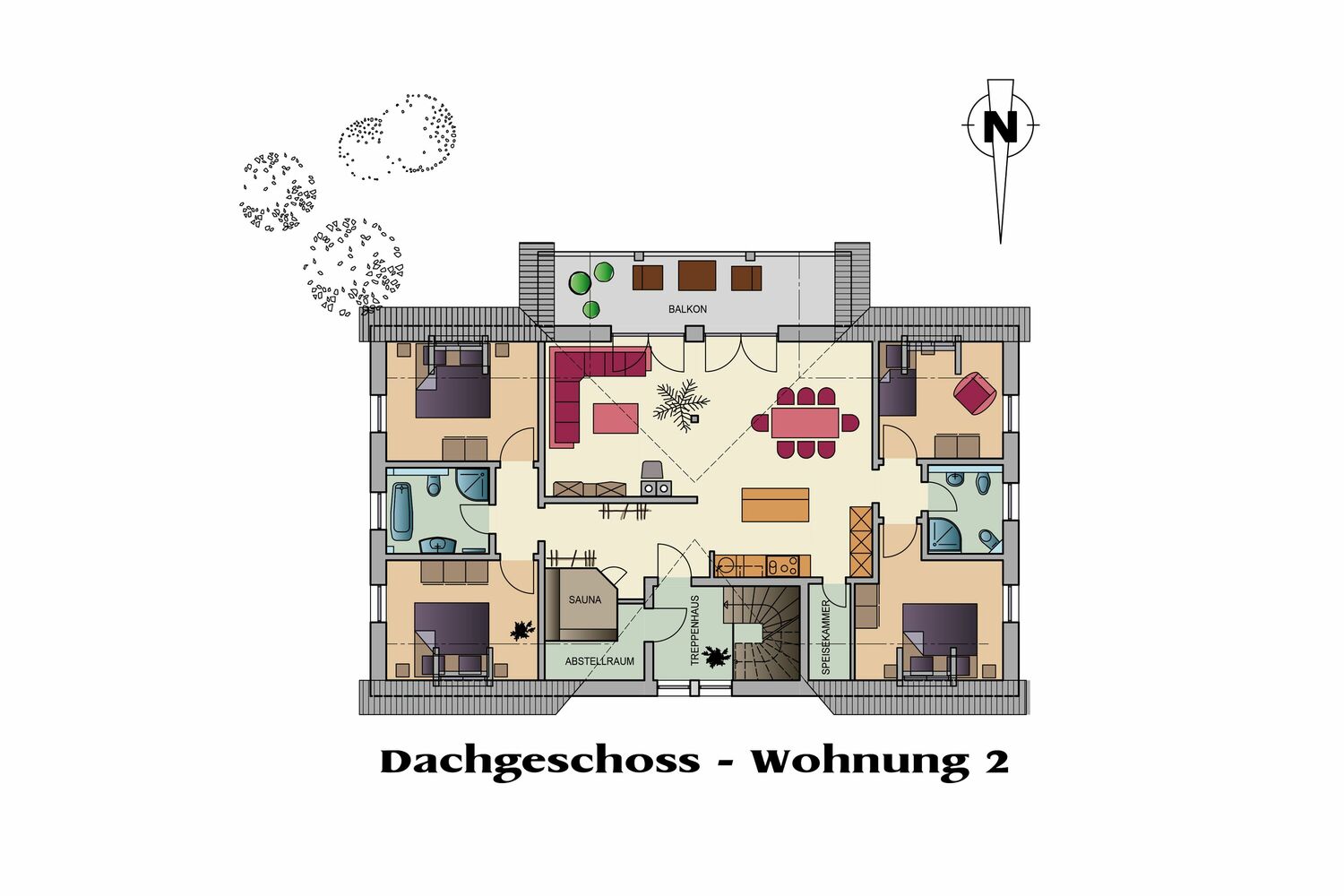 Raumplan Wohnung 02 - Landhaus Hagenblick